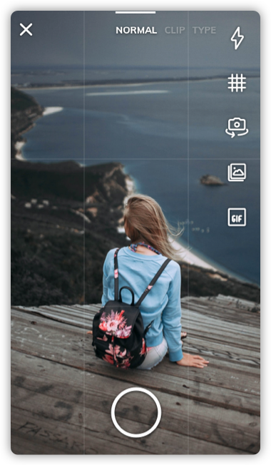 Camera screen example